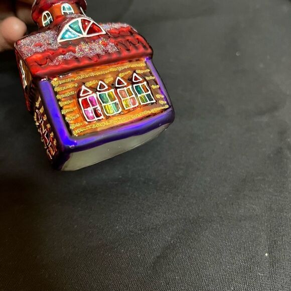 Vintage Christopher Radko Chapel Hill Glass Church Christmas Ornament 1997 Polan - Picture 12 of 12